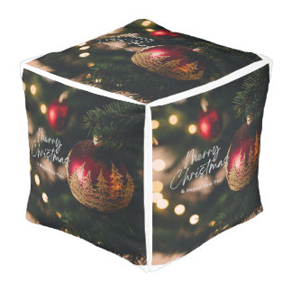 Cozy Christmas Home Decor Pouf