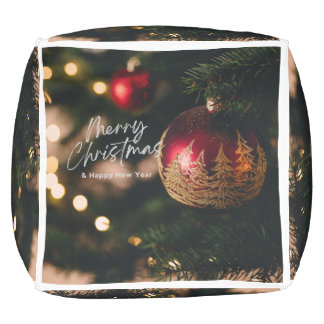 Cozy Christmas Home Decor Pouf