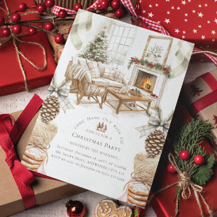 Cozy Christmas Home Party Invitation