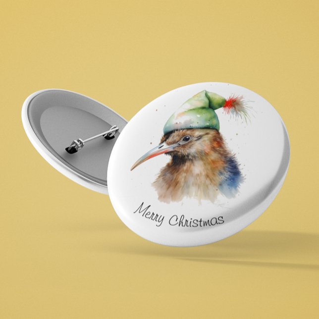 Cozy Christmas Kiwi, custom Button (Creator Uploaded)