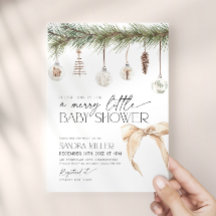 Cozy Christmas Merry Little Baby Shower