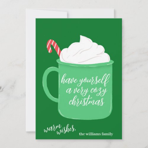 Cozy Christmas Mug Photo Christmas Card