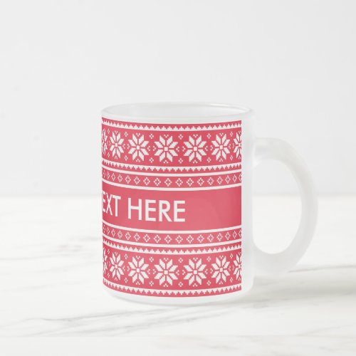 Cozy Christmas mug with Nordic snowflake pattern 