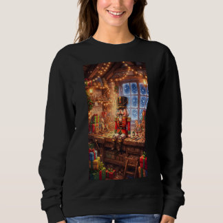 Cozy Christmas Nutcracker Toy Workshop Sweatshirt