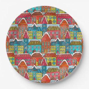 Cozy Christmas Paper Plates