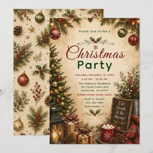 Cozy Christmas Party Invitation