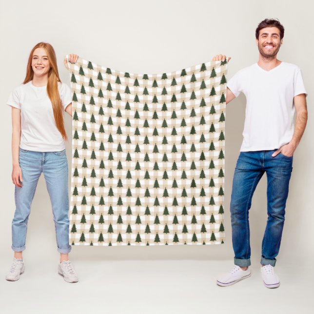 Cozy Christmas Pattern  Fleece Blanket (In Situ)