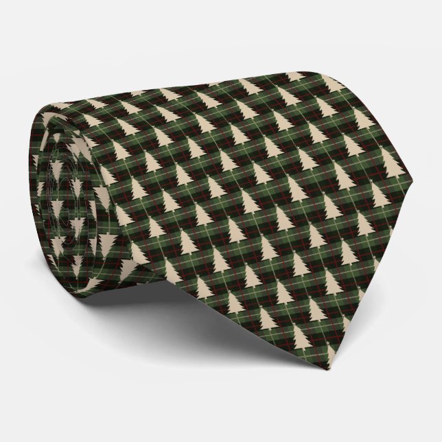 Cozy Christmas Pattern  Neck Tie (Rolled)