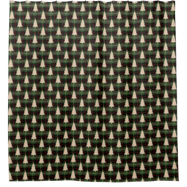 Cozy Christmas Pattern  Shower Curtain (Front)