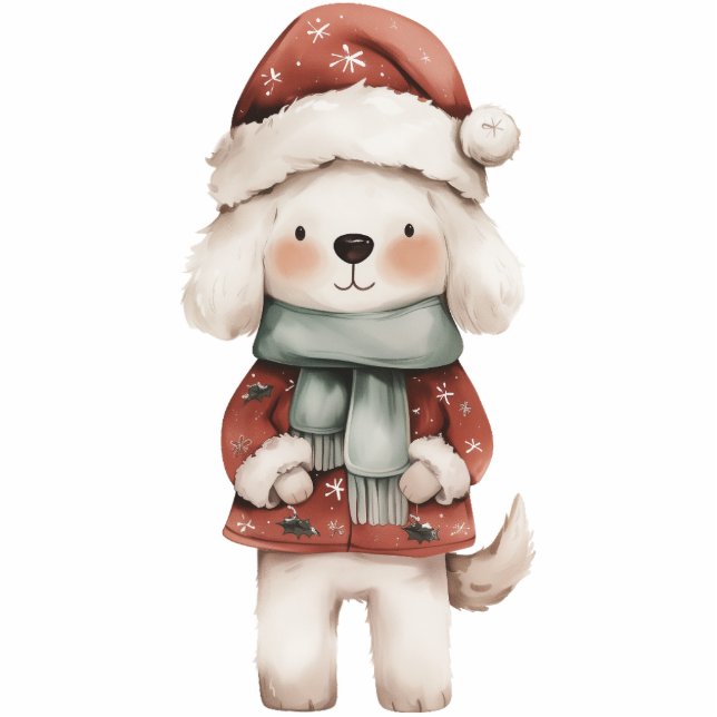 Cozy Christmas Pup Cutout (Front)