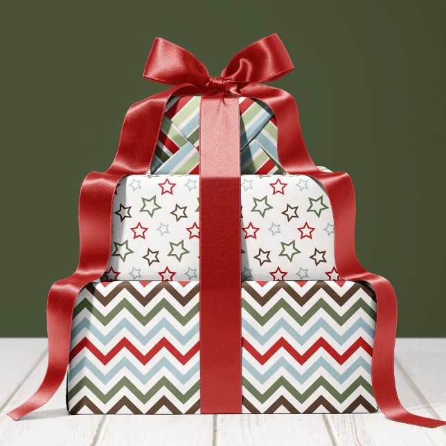 Cozy Christmas Red And Green Holiday Wrapping Paper Sheets (Creator Uploaded)