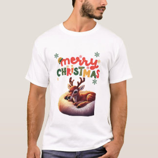 Cozy Christmas Reindeer T-Shirt