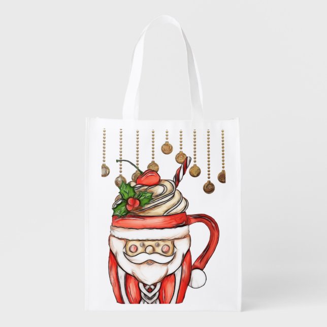 Cozy Christmas Reusable Grocery Bag (Front)