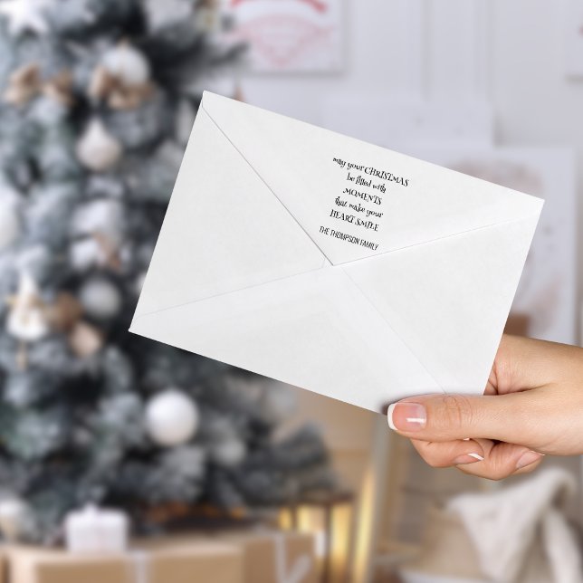 Cozy Christmas Saying Name Artsy Typography Self-inking Stamp (Self inking rubber stamp with choice of ink Colors )