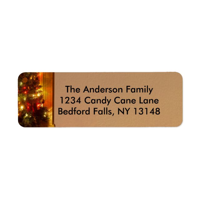 Cozy Christmas Scene Label (Front)