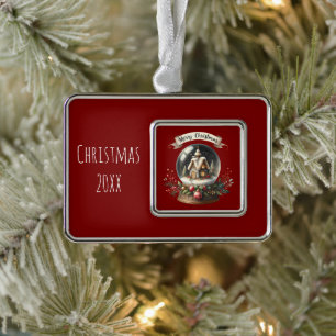 Cozy Christmas Snow Globe Cottage Scene Christmas Ornament