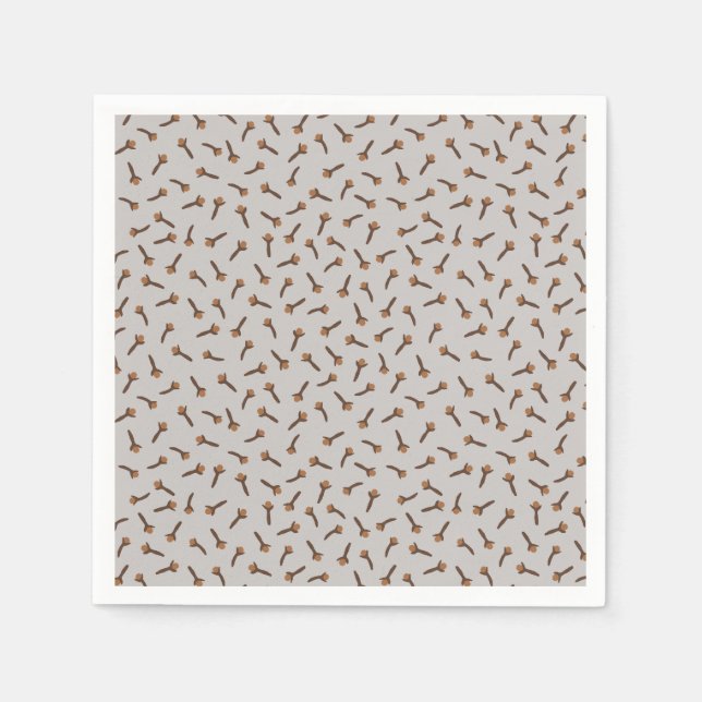 Cozy Christmas & Spice Cloves Napkins (Front)