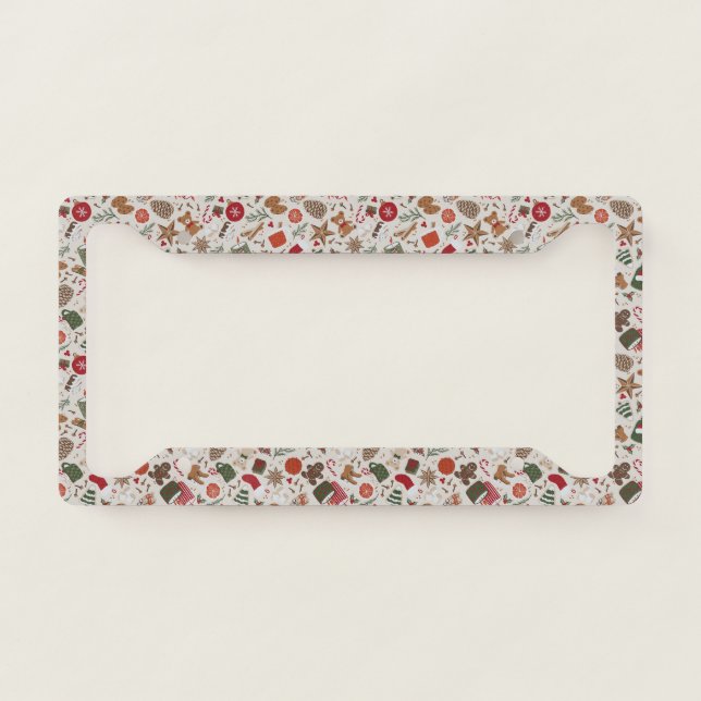 Cozy Christmas & Spice License Plate Frame (Front)