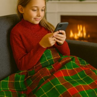 Cozy Christmas Tartan in Red and Green