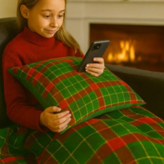 Cozy Christmas Tartan in Red and Green