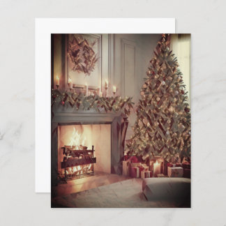 Cozy Christmas tree and Fireplace crafting paper