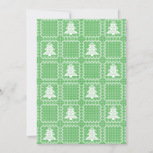 Cozy Christmas tree ugly sweater checkered pattern Invitation