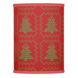 Cozy Christmas tree ugly sweater checkered pattern Lamp Shade