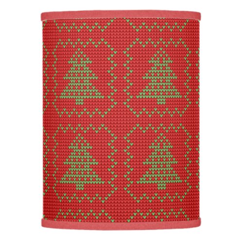 Cozy Christmas tree ugly sweater checkered pattern Lamp Shade