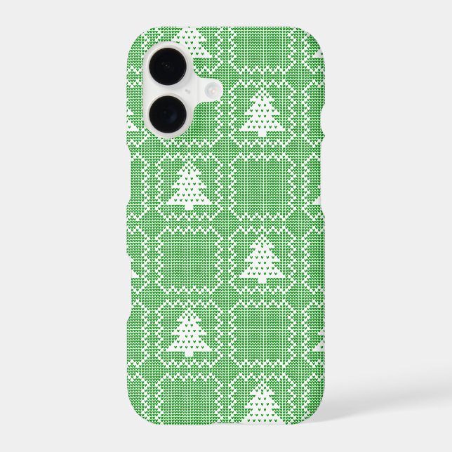 Cozy Christmas tree ugly sweater checkered pattern Samsung Galaxy Case (Back)