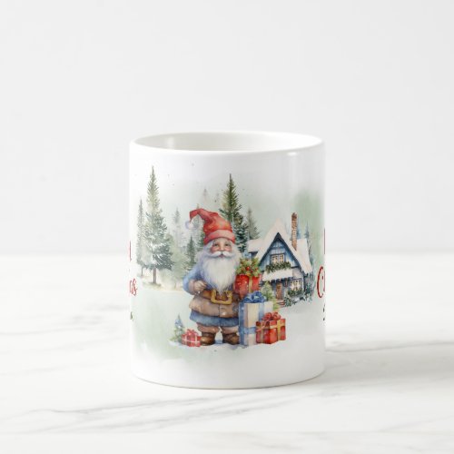 Cozy Christmas winter forest with gnome Coffee Mug