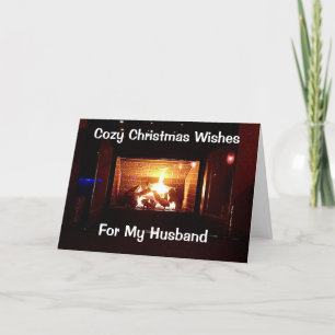 COZY CHRISTMAS WISHES FOR MY "HUSBAND" HOLIDAY CARD