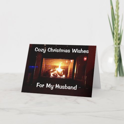 COZY CHRISTMAS WISHES FOR MY HUSBAND HOLIDAY CARD