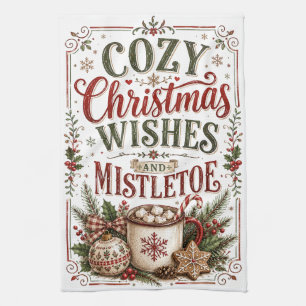 Cozy Christmas Wishes Kitchen Towel