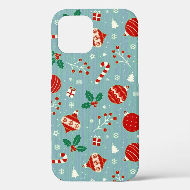 Cozy Christmas Wonderland Pattern ❄️🎁 Festive Case-Mate iPhone Case (Back)