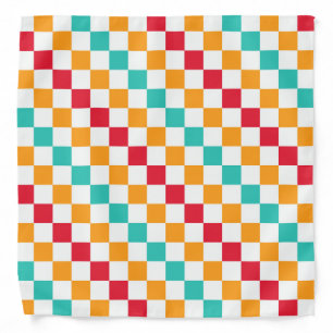 Cozy classroom diagonal checkerboard pattern bandana