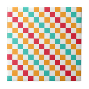 Cozy classroom diagonal checkerboard pattern ceramic tile