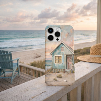 Cozy Coastal Cottage Beach House Watercolor iPhone 16 Pro Max Case