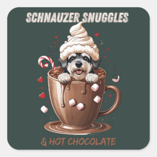 Cozy Cocoa & Schnauzer Stickers – Winter Party Edi