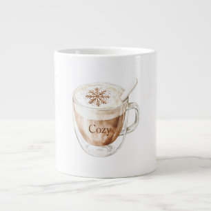 Cozy Cocoa Snowflake Giant Coffee Mug