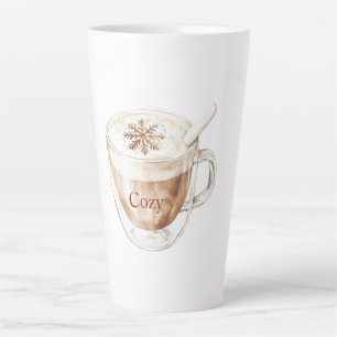 Cozy Cocoa Snowflake Latte Mug