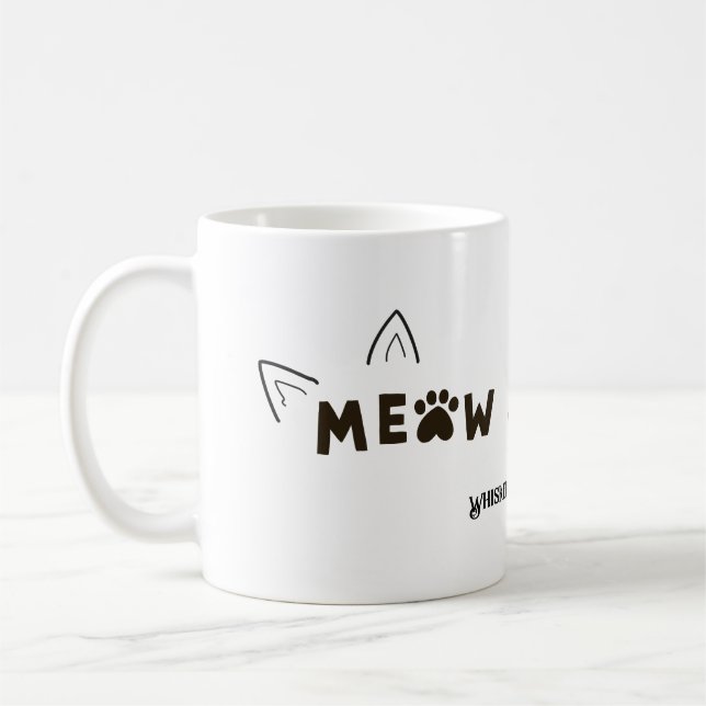 Cozy Coffee & Cat Cuddles Mug (Left)