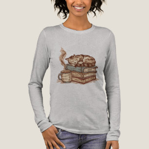 Cozy Coffee & Cat Lover Sublimation Design Tri-Blend Shirt