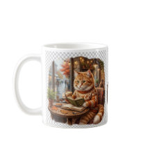 Cozy Coffee Cat Tote Bag