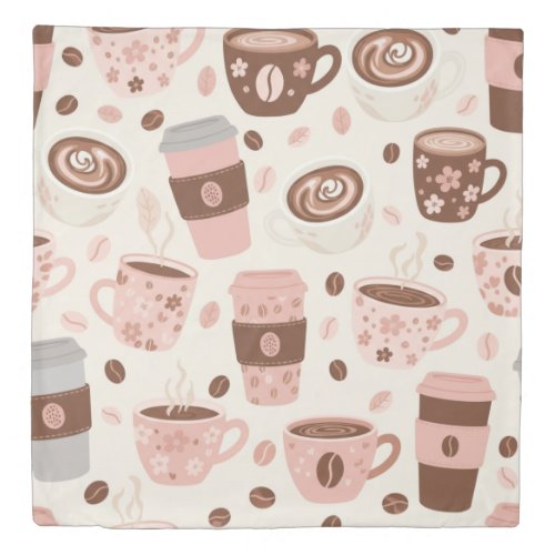 Cozy Coffee Cup Pattern (10) Duvet Cover