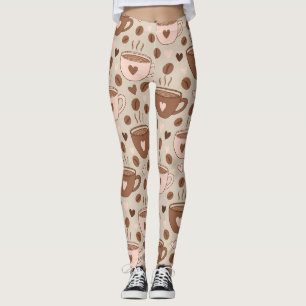 Cozy Coffee Cup Pattern (11) Leggings