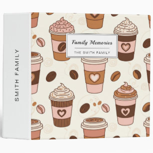 Cozy Coffee Cup Pattern (12) 3 Ring Binder