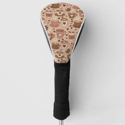 Cozy Coffee Cup Pattern (1) Golf Head Cover
