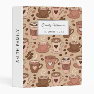 Cozy Coffee Cup Pattern (1) Mini Binder