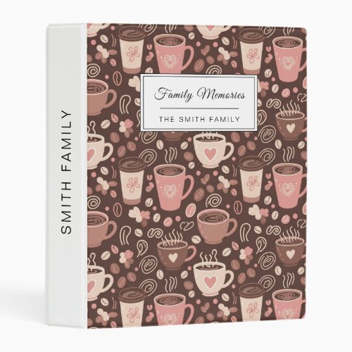 Cozy Coffee Cup Pattern (2) Mini Binder