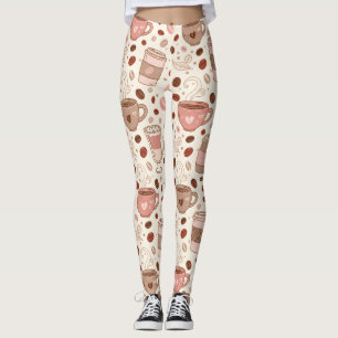 Cozy Coffee Cup Pattern (3) Leggings